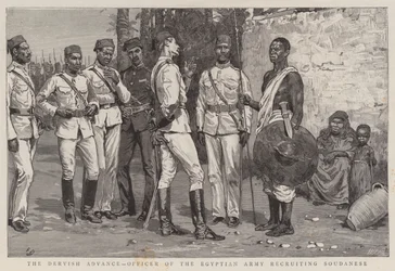 The Dervish Advance, Officer of the Egyptian Army Recruiting Sudanese